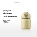 Buydeem Insulated Cup 304 Stainless Steel Flip Lid Cup Unisex Mini Portable Water Cup Little Yellow Duck 200ml