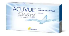 Контактные линзы Acuvue Oasys with HYDRACLEAR PLUS, 6шт, D -2.0 \ BC 8.4, диаметр 14 мм