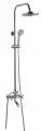 Душевая стойка Potato P3564 с коротким изливом, керамические кран-буксы, верхний душ, лейка на шланге, хром