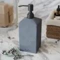 Дозатор для жидкого мыла MUSKO HOME Emily, 0,4 л, из бетона, графитовый матовый