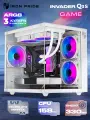 Корпус Invader Q3S кубик + 3 ARGB вентилятора + пылевой фильтр + закаленное стекло, Micro-ATX, Mini-ITX