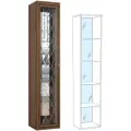 Шкаф Тэкс Гостиная Ливорно Пенал-витрина ЛШ-7 орех донской