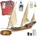 Боевой Xebec, модель парусного корабля Amati (Италия), 180 часов, М. 1:60, подарочный набор для сборки + инструменты + краски и клей