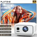Flixtone D9W Ultra 3000 ANSI Full HD 1080P Кинопроектор, Android WiFi 6 Домашний кинотеатр, Лучевой проектор для видеоконференций на открытом воздухе