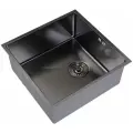 Мойка настол. монтаж 50х50 (3,0) вып 3 1/2 MIXLINE PRO 20см с сифоном (черный графит)