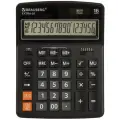 Калькулятор настольный BRAUBERG EXTRA-16-BK (206x155 мм), 16 разрядов, двойное питание, черный, 250475