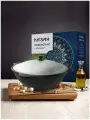 Казан Узбекский чугунный 8 литров (плоское дно) подарочная упаковка