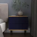 Прикроватная тумба на ножках Йорк Индиго, синяя
