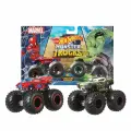 Машинка Mattel Hot Wheels Монстр Трак Мультяшный автомобиль FYJ64 человек-паук против халка