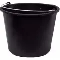Ведро 14л. строительное, круглое, с ручкой металл цв. чёрный Тара. ру 26239