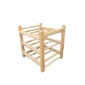 Стеллаж для хранения напитков деревянный, 33x30x34 см, вместимость 9 бутылок