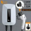 Feyree Зарядное устройство для электромобилей Type2 Кабель EVSE Wallbox 32A 7KW IEC62196-2 Разъем 1 фаза 5 м Кабель Настенная зарядная станция для электромобиля, GBT 32A 7KW