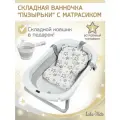 Ванночка для купания новорожденных складная с термометром