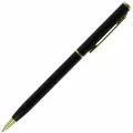 5 шт, Ручка подарочная шариковая BRAUBERG Slim Black, корпус черный, узел 1 мм, линия письма 0,7 мм, синяя, 141402