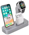 Настольная станция COTEetCI CS7201-GY BASE 19 3-in-1 + Lightning + AirPods + iWatch, серый