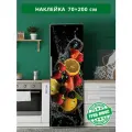 Наклейка на холодильник Витаминный всплеск 70х200 см антивандальная для декора мебели и других поверхностей