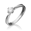 Кольцо PLATINA, белое золото, 585 проба, бриллиант