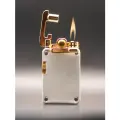 Зажигалка бензиновая подарочная Белая кожа, не заправлена