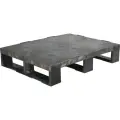 Паллет Тара п/э 800x600х150 сплошной, на 3-х полозьях цв. чёрный