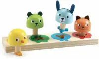 Развивающая игра сортер Djeco Животные, деревянная, арт. 06419