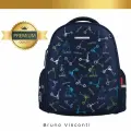 Рюкзак - капсула Bruno Visconti синий С эргономичной спинкой SPORT PATTERN. самокаты