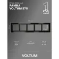 Рамка стеклянная для розетки и выключателя VOLTUM на 5 постов цвет черный VLS110508