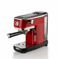 Кофеварка рожковая Ariete 1381 Espresso Slim Moderna, с капучинатором, красный