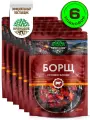 Готовое блюдо Кронидов Борщ Готовая еда/ Консервы натуральные Набор 6 шт. по 300 г
