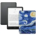 Электронная книга Amazon Kindle PaperWhite 12 2024 32Gb SE Metallic Black с обложкой ReaderONE PaperWhite 2024 Van Gogh