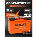 Аккумулятор автомобильный 75 Ач 760 А прямая полярность