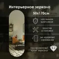 Зеркало интерьерное капсульное 170х50 см