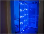 Светодиодный занавес Водопад 1.5*2.2 м, 300 синих LED ламп, прозрачный ПВХ, контроллер, IP20, SNOWHOUSE LDCL300C-B