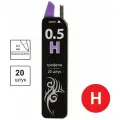 Грифели запасные BRAUBERG, комплект 20 шт, Black Jack Hi-Polymer, Н, 0,5 мм, 180450