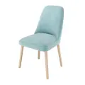 Стул мягкий SEDUM, тон натуральное дерево сине-голубой