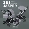 Коляска для новорожденных 3 в 1 Mowbaby Jasper, цвет Silver Grey (серый)