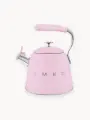 Чайник со свистком SMEG (аналог 100%) WKF01PK, розовый, стиль 50-х г. г, объем 2.3 л, нерж. сталь, совместим с любой плитой