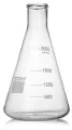 Колба коническая 2000 мл с пробкой КН-1-2000-29/32 термостойкое боросиликатное стекло, Лаборио