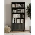 Шкаф книжный напольный на ножках BORDO Raenyra, 188*80*40 см, графит