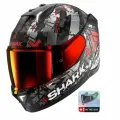 Мотошлем интеграл Shark SKWAL I3 HELLCAT MAT Black/Chrome/Red, L
