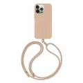 Uniq для iPhone 15 Pro чехол COEHL MUSE Leatherette with Strap Dusty Nude (MagSafe)