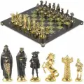 Шахматы подарочные Средневековье с бронзовыми фигурами 40х40 см 118066
