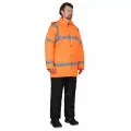 Рабочая куртка Атлас зимняя, флуоресцентный оранжевый, ткань Оксфорд р. 44-46/170-176 / Куртка рабочая мужская / Куртка рабочая