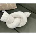 Подушка декоративная узел 40*40 белый