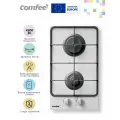 Газовая варочная панель Comfee CGH311GW, 2 конфорки домино, ширина 30 см, закаленное стекло, электроподжиг, газ-контроль
