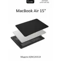 Чехол Gurdini для Macbook Air 15 ( A2941 / А3114 / А3241 ) пластик черный матовый