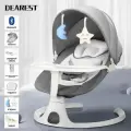 Электрокачели для новорожденного, DEAREST S0008 MAX , Кресло-качалка, шезлонг для новорожденных от 0, с игрушками Bluetooth розовый