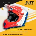 Шлем кроссовый JUST1 J22 F REVOLTE красный/синий/белый глянцевый, L