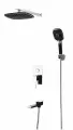 GZ28065C Встраиваемый смеситель для душа с 3-функ. (черный+хром)