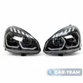 Фары Приора линзы Bi LED 2.5 дюйма в стиле БМВ (ver 2.0) ДХО, плавающие поворотники