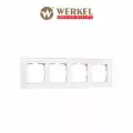 Рамка из стекла на 4 поста Werkel Favorit W0041101 белый